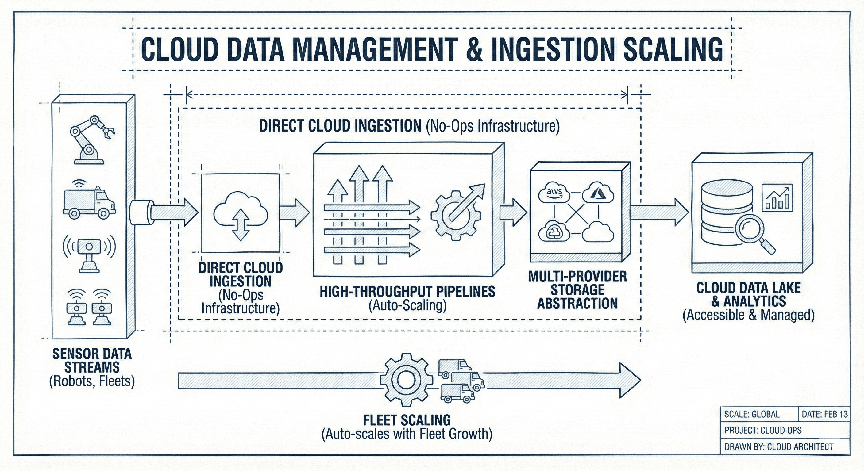 Cloud data management illustration