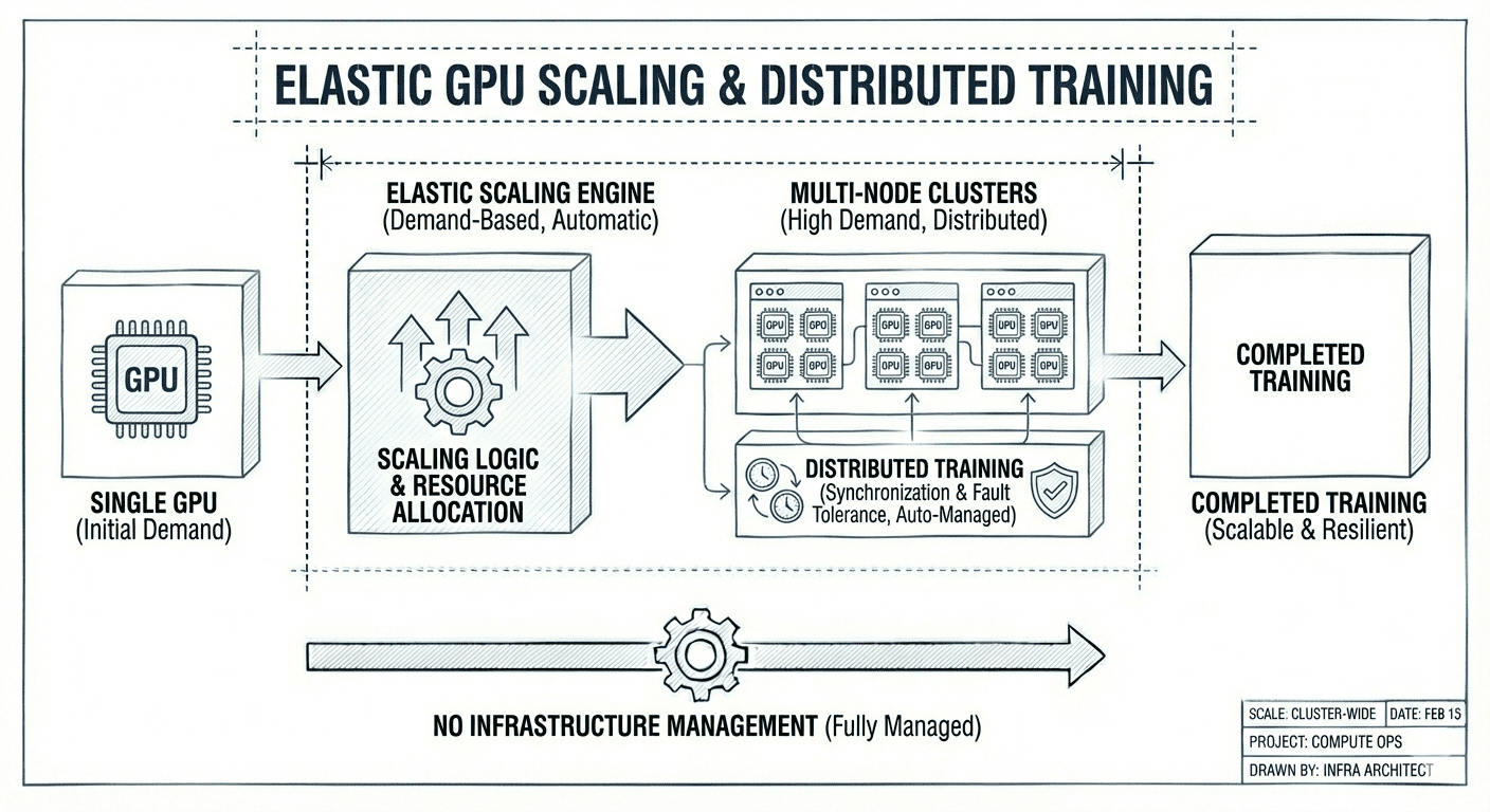 Elastic GPU scaling illustration